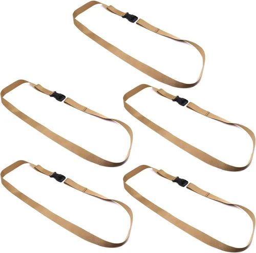 Vista 9 de 5 piezas de correas de amarre negras de nylon de 1" x 39.37" (3.28 pies) Correas ajustables con hebillas de bloqueo de leva de alta resistencia Negro