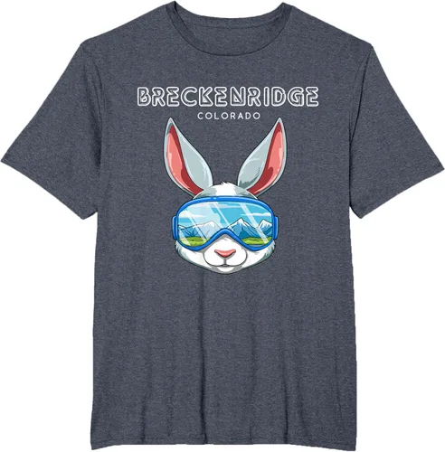 Vista 68 de Breckenridge Colorado USA - Camiseta de esquí y snowboard de conejo, Negro, S