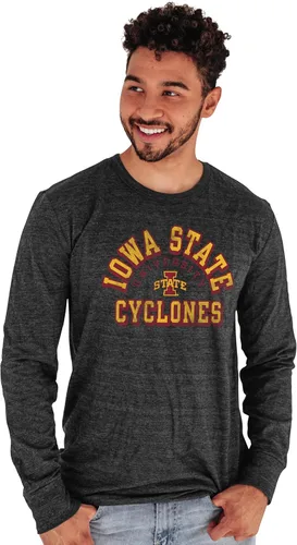 Vista 23 de Blue 84 NCAA - Camiseta de manga larga para hombre Tri-Blend