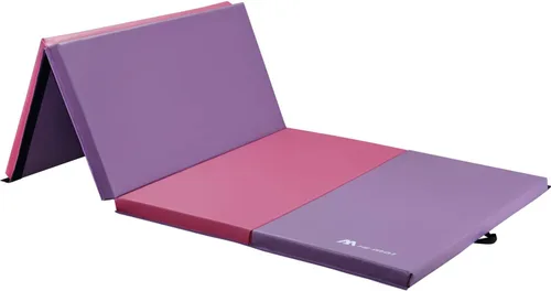 Vista 2 de Esterilla de gimnasia (4 x 8 x 2 pulgadas) / 4 x 10 x 2 pulgadas, estera plegable para ejercicios de aeróbic, esteras gruesas para estirar