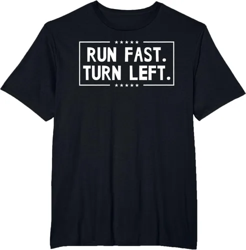 Vista 71 de Run Fast Turn Left - Camiseta para correr de pista y campo