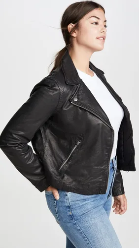 Vista 4 de Madewell Chaqueta de moto de cuero lavado para mujer