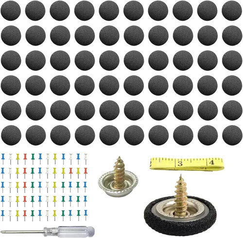Vista 10 de Dickno 60 piezas de kit de reparación para techo de coche, remaches de presión para techo de coche con herramienta de instalación, hebilla