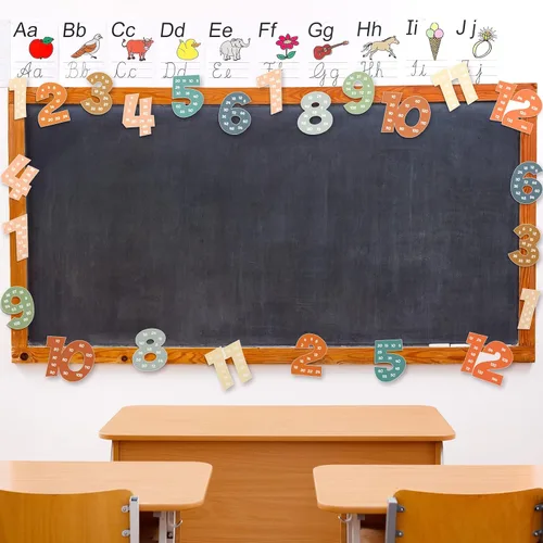 Vista 5 de Colarr Carteles de multiplicación para el aula, múltiples carteles de matemáticas del 1 al 12 números contando números para el regreso a la escuela