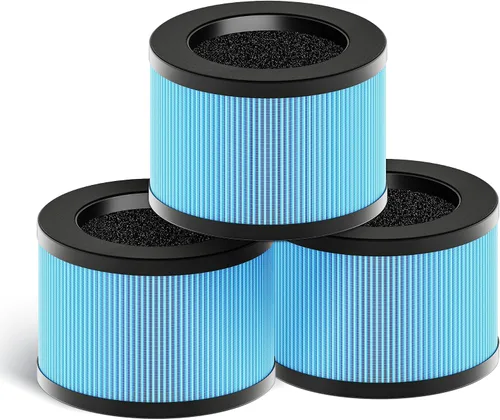Vista 13 de MK01 y MK06 - Filtro de repuesto True HEPA compatible con purificador de aire Aroeve MK01, MK06, ToLife TZ-K1 y Kloudi DH-JH01, versión estándar