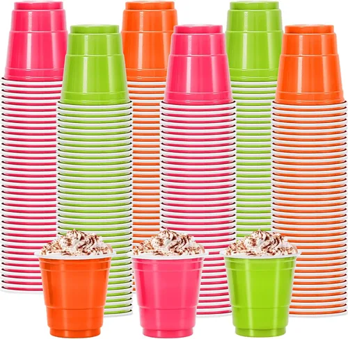 Vista 8 de Whaline 150 vasos de chupito de plástico patrióticos de 2 onzas para el 4 de julio, desechables, pequeños, rojo, blanco, azul, para fiesta de 250