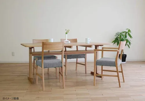 Vista 2 de Morita Interior Industries Neos 281643 Dining Chair, Natural/Anelka Beige, Width 22.4 x Depth 19.7 x Height 30.7 x Seat Height 16.9 inches