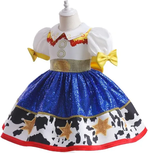 Vista 2 de Poboola Disfraces de princesa Jessie para Halloween, carnaval, Navidad, cosplay, disfraz de princesa para niñas pequeñas