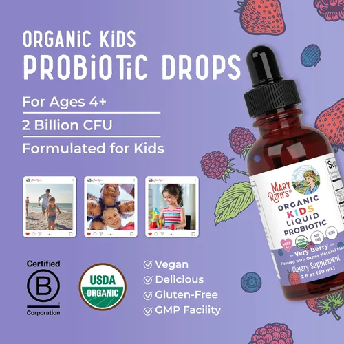 Vista 8 de MARYRUTH'S Organics Kids Very Berry Probiótico líquido 2 FZ