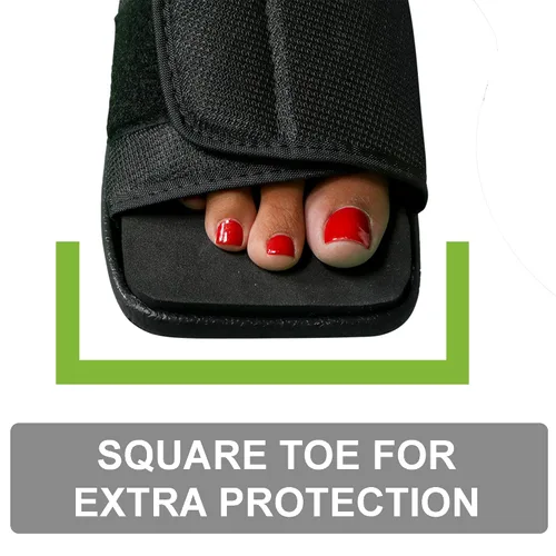 Vista 7 de Zapato de punta cuadrada con puntera abierta / punta cuadrada fracturada superior, para mujer, x S