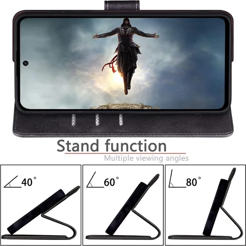 Vista 6 de SUANPOT Funda de cuero tipo cartera para Samsung Galaxy A53 5G con tarjetero RFID con tapa para teléfono con tapa folio libro a prueba de golpes
