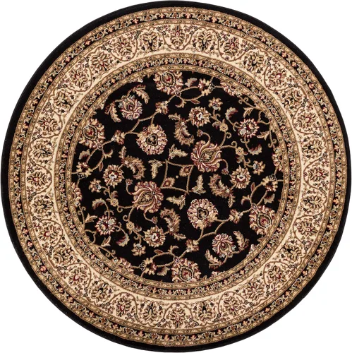 Vista 9 de Well Woven Barclay Collection Sarouk - Alfombra negra de 4 x 5 pies, para entradas, dormitorios pequeños, salas de estar Negro