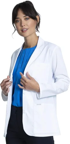 Vista 3 de Cherokee Women's Lab Coat 28" Button Up Front Consultation Coat CK451