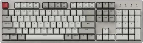 Vista 9 de Keychron C2 - Teclado mecánico con cable de tamaño completo compatible con Mac, interruptor rojo, 104 teclas ABS retro color teclado
