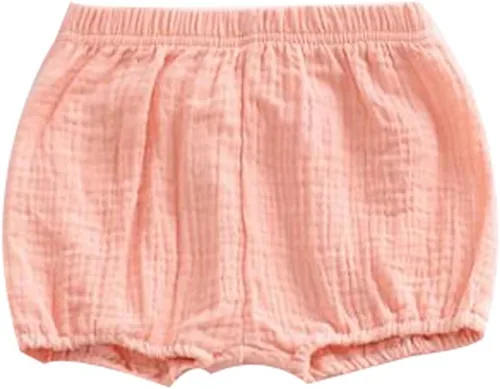 Vista 6 de LOOLY Baby Bloomers - Pantalones cortos unisex de mezcla de lino y algodón A-Negro