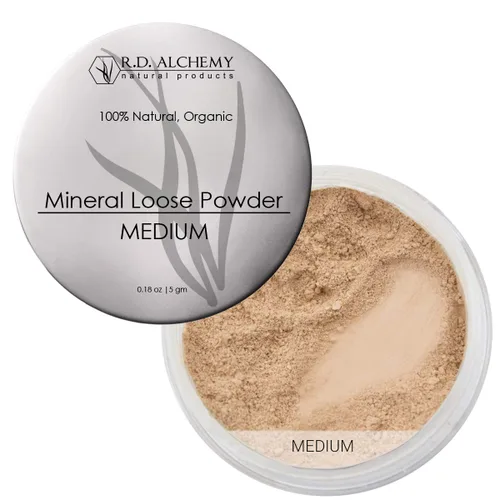 Vista 5 de RD ALCHEMY - DEEP - Polvo suelto mineral 100% natural y orgánico - El mejor corrector o base ligera con cobertura edificable para un aspecto