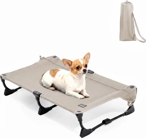 Vista 15 de CANINE CANYON Catre antideslizante mejorado, cama elevada grande para perros, catre plegable portátil para exteriores, para campamento/hogar, a