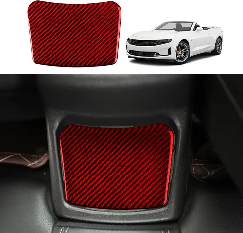Vista 17 de Calcomanía de fibra de carbono para perilla de ventilación de aire acondicionado, cubierta interior para Chevrolet Camaro 2016 2017 2018 2019 2020