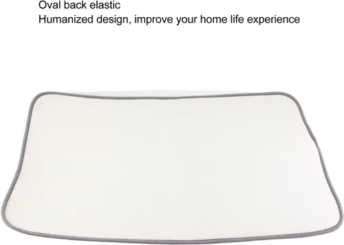 Vista 2 de Juego de 3 tapetes de baño, tapetes con relieve para tapa de inodoro, tapete antideslizante absorbente lateral para baño, baño (gris)