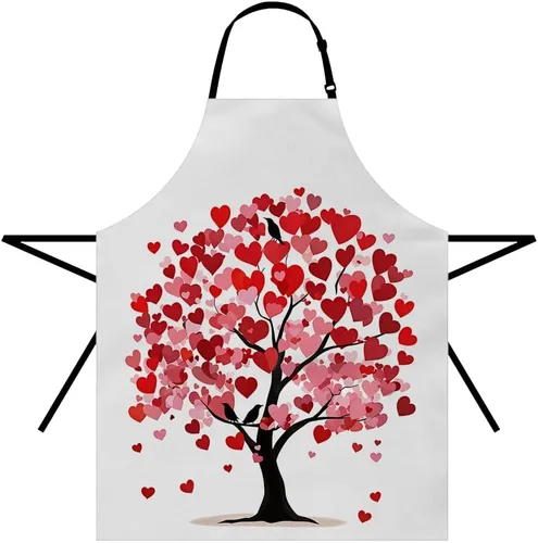Vista 10 de Moslion Apron 31x27 Inch Kitchen Chef Waitress Cook Aprons Bib with Adjustable Neck for Women Men