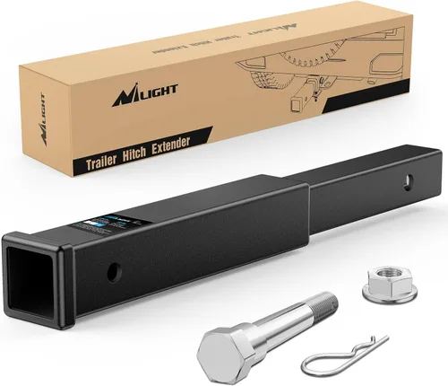 Vista 22 de Nilight Adaptador extensor de receptor de enganche de remolque, reductor de adaptador de enganche de 1-1/4 a 2 pulgadas, convertidor de manguito