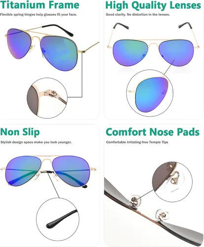 Vista 34 de Eyekepper Gafas de sol piloto para niños de 3 a 10 años