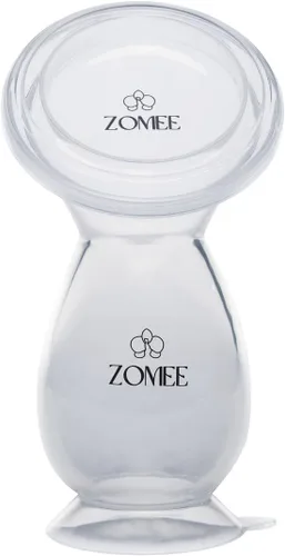 Vista 7 de Zomee Extractor de leche manual de silicona - Botella de recolección de leche manos libres para madres lactantes - Sin BPA, a prueba de fugas