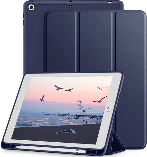 Vista 14 de Funda compatible con iPad de 9ª/8ª/7ª generación, para iPad de 10.2 pulgadas con soporte para lápiz, funda inteligente con soporte de TPU
