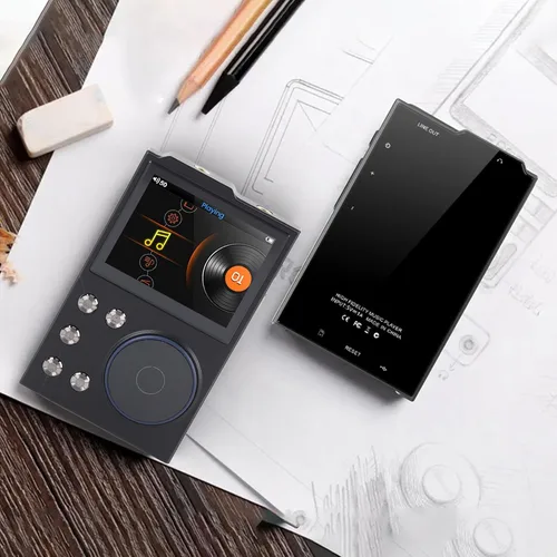Vista 4 de Reproductor de música de alta fidelidad, pantalla HD de 2.4 pulgadas, reproductor de MP3 sin pérdidas, DSD DAC FLAC MP3, reproductor de audio