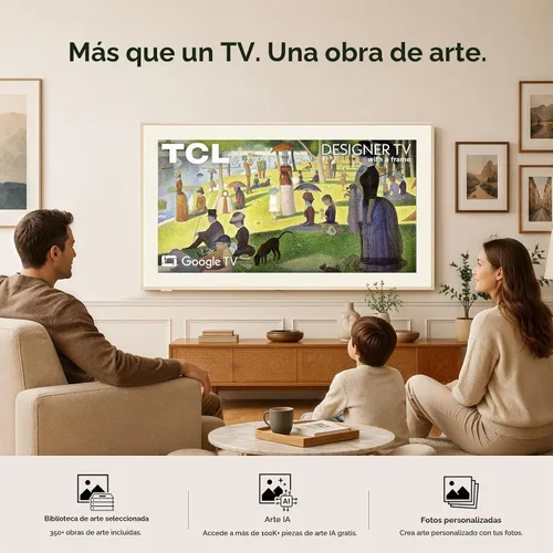 Vista 2 de TCL Marco de fotos de la serie Designer de 55 pulgadas, QLED 4K, 55A300L