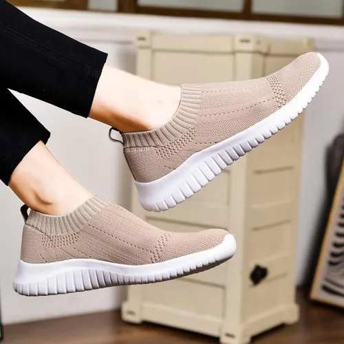 Vista 6 de konhill Zapatos deportivos antideslizantes para mujer, de malla transpirable, para trabajo, casuales, ligeros, para entrenamiento