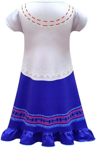 Vista 2 de Vestido de Encanto Luisa para niñas disfraz de Isabela Pepa disfraz de cosplay para niños flores volantes camisa de verano bolsa de vestir