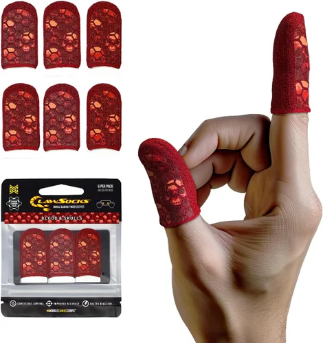 Vista 8 de Paquete de 6 fundas para dedos para juegos de teléfono móvil Gaming Corps ClawSocks - Carbono