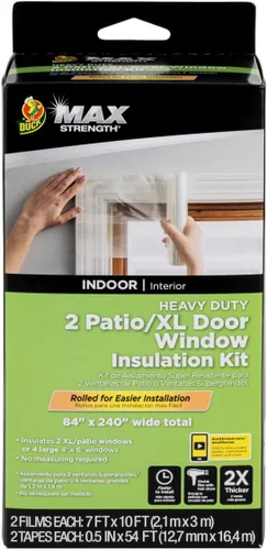Vista 3 de Duck Kit de aislamiento de ventana MAX Strength, kit de sellado de ventana de invierno para puertas de patio y ventanas grandes, aislante