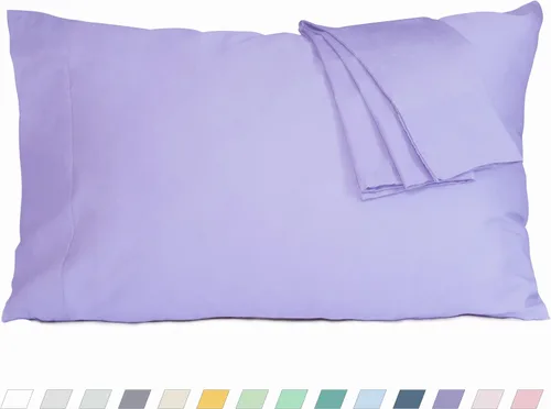 Vista 38 de Pillow Cases 100% Cotton Percale Standard Queen Set of 2 Blue Floral Floral Pillowcases Breathable Hypoallergenic Pre-Shrunk, 20 Inch x 30 Inch