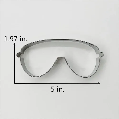 Vista 3 de LILIAO Cortador de galletas para gafas/gafas de sol, 5 x 2 pulgadas, acero inoxidable