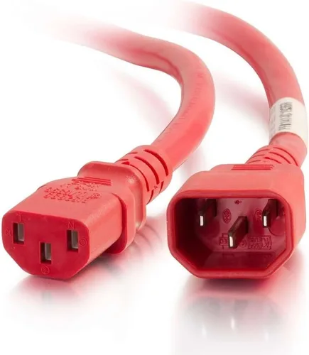 Vista 39 de Cable de alimentación C2G, cable de extensión corto, cable de extensión de alimentación, cable de alimentación de bloqueo, 10A, 250V, negro, 1 pie