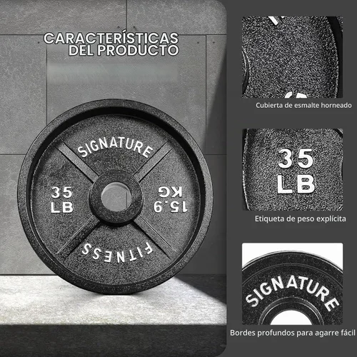 Vista 3 de Fitvids – Discos de pesas olímpicas de hierro fundido de 5 cm con revestimiento electrónico de Deep Dish