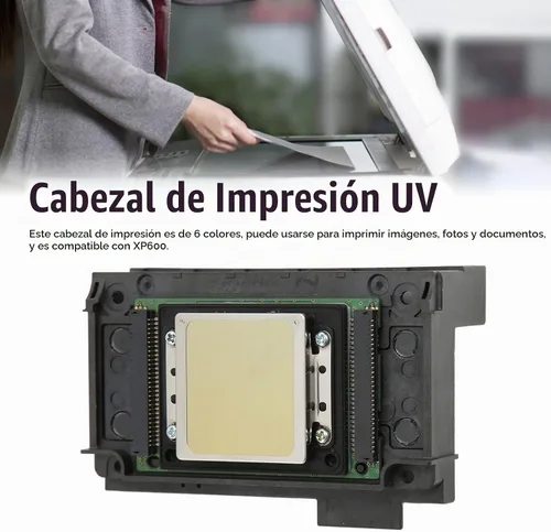 Vista 2 de Jeanoko Cabezal de impresión XP600, cabezal de impresión de impresora de 6 colores, impresión clara compacta para XP600