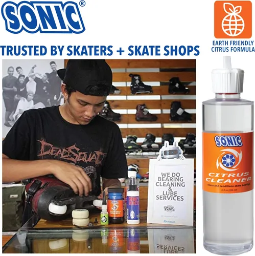Vista 8 de SONIC Citrus - Limpiador de rodamientos de patines, limpia patines en línea, patines y rodamientos de patineta, respetuoso con el medio ambiente, 8