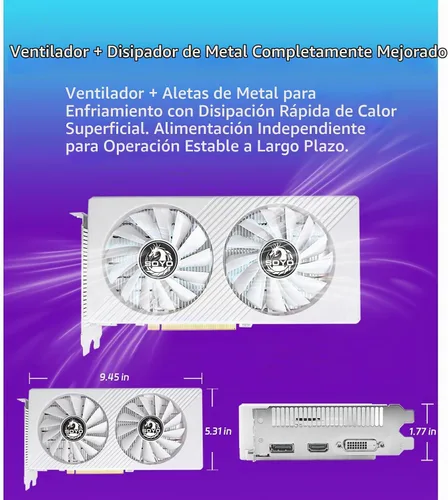 Vista 11 de SOYO AMD Radeon RX580 - Tarjeta gráfica para juegos con 8 GB y 256 bits Blanco