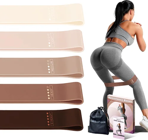 Vista 10 de Bandas de ejercicio de resistencia, bandas de resistencia para fitness en casa, estiramiento, entrenamiento de fuerza, terapia física, bandas