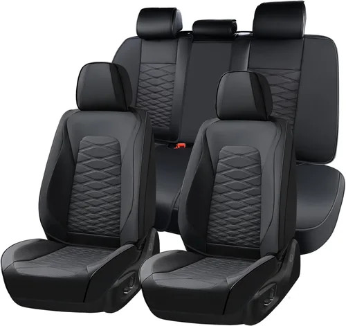 Vista 39 de Fundas de asiento delantero de automóvil, fundas de asiento de cuero para automóviles, protector de asiento de automóvil, impermeable, transpirable