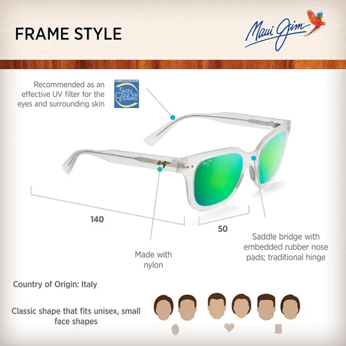 Vista 6 de Maui Jim Gafas de sol clásicas polarizadas Shore Break para hombre y mujer