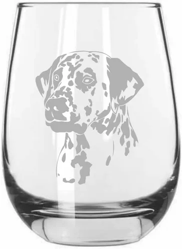 Vista 313 de Shar Pei (chino) - Vaso de vino sin tallo grabado para perro, 15.25 onzas