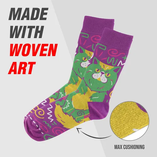Vista 3 de Calcetines con temática de animales - Novedoso conjunto de calcetines unisex, diseños únicos y divertidos