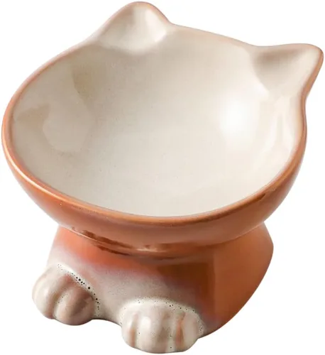 Vista 13 de Nihow Ceramic Basic Cat Bowls: cuenco para gatos de 5 pulgadas para alimentos y agua Food Grade Cat Dish for Small-Sized Cat - Microwave &