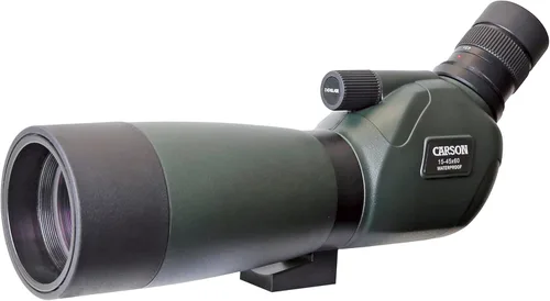 Vista 2 de Carson Everglade HD impermeable Spotting Scope con trípode de mesa, 15-1.772x2.362 in, verde