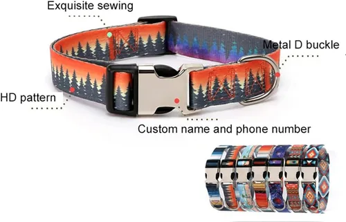 Vista 2 de Collar suave y duradero para perro con hebilla metálica, collares ajustables de liberación rápida para cachorros, para perros pequeños, medianos