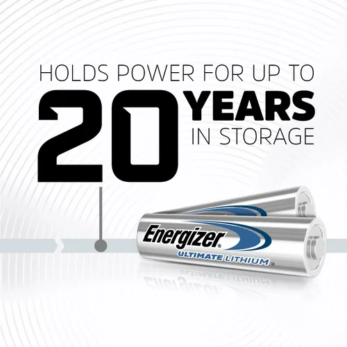 Vista 7 de Energizer Ultimate Lithium AA Baterías (Paquete de 2), Baterías de Litio Doble A de 1.5V